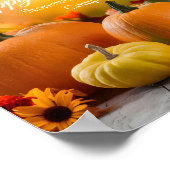 Aangepaste Bedrijf Thanksgiving Pompoen Partij Poster (Hoek)