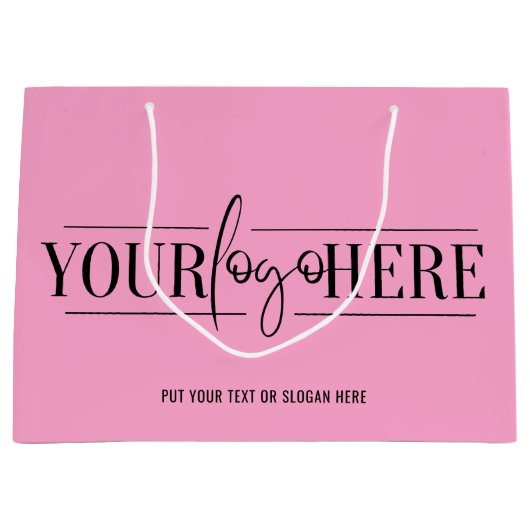 Aangepaste Bedrijf toevoegen Zakelijke Logo QR Cod Groot Cadeauzakje (Voorkant)