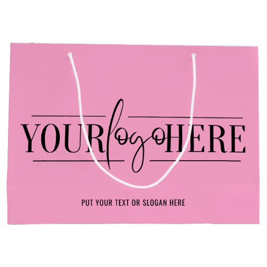 Aangepaste Bedrijf toevoegen Zakelijke Logo QR Cod Groot Cadeauzakje (Achterkant)