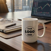 Aangepaste bedrijfs branding met bedrijfslogo koffiemok