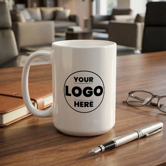 Aangepaste bedrijfs branding met bedrijfslogo koffiemok