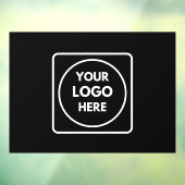 Aangepaste bedrijfs branding | Zwarte gepersonalis Raamsticker (Vel 3)
