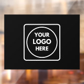 Aangepaste bedrijfs branding | Zwarte gepersonalis Raamsticker (Vel 2)