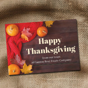 Aangepaste Bedrijfs Gelukkig Thanksgiving Pompoene Feestdagenkaart