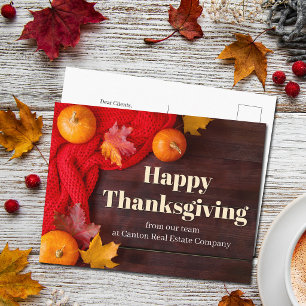 Aangepaste Bedrijfs Gelukkig Thanksgiving Pompoene Feestdagenkaart