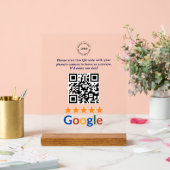Aangepaste bedrijfs Google Reviews QR-codebedrijf Acryl Bord (Huwelijk)