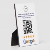 Aangepaste bedrijfs Google Reviews QR-codebedrijf Fotoplaat (Zijkant)