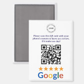 Aangepaste bedrijfs Google Reviews QR-codebedrijf Magneet (Voorkant / Achterkant)