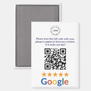 Aangepaste bedrijfs Google Reviews QR-codebedrijf Magneet