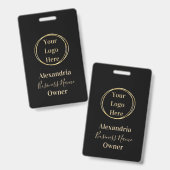 Aangepaste bedrijfs-ID Moderne medewerkernaam Badge (Voor- en achterkant)