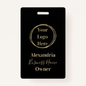 Aangepaste bedrijfs-id Moderne werknemersnaam Badge (Achterkant)