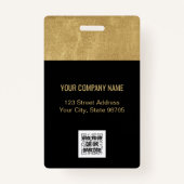 Aangepaste bedrijfs Logo Basic Bar Code Employee P Badge (Achterkant)