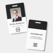 Aangepaste bedrijfs Logo Basic Bar Code Employee P Badge (Front & Back)