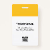 Aangepaste bedrijfs Logo Basic Bar Code Employee P Badge (Achterkant)