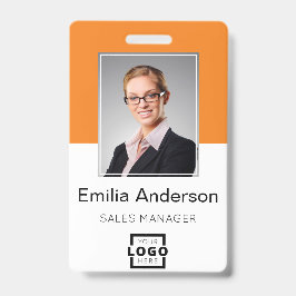 Aangepaste bedrijfs Logo Basic Bar Code Employee P Badge