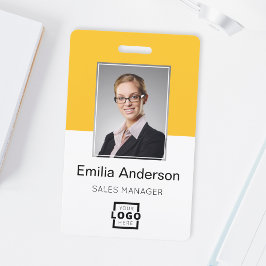 Aangepaste bedrijfs Logo Basic Bar Code Employee P Badge