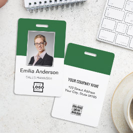 Aangepaste bedrijfs Logo Basic Bar Code Employee P Badge