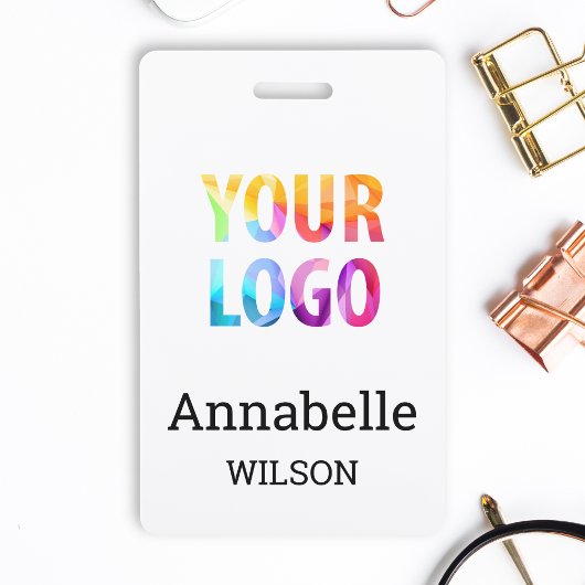 Aangepaste bedrijfs-Logo Basic Employee Name Badge