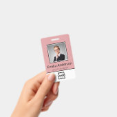 Aangepaste bedrijfs Logo Basic Employee Name Photo Badge (Handheld)
