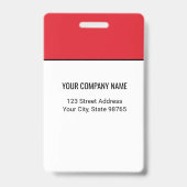 Aangepaste bedrijfs Logo Basic Employee Name Photo Badge (Back)