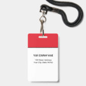 Aangepaste bedrijfs Logo Basic Employee Name Photo Badge (Back with Lanyard)