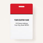 Aangepaste bedrijfs Logo Basic Employee Name Photo Badge (Achterkant)