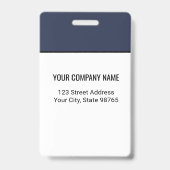 Aangepaste bedrijfs Logo Basic Employee Name Photo Badge (Back)