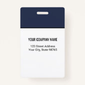 Aangepaste bedrijfs Logo Basic Employee Name Photo Badge (Achterkant)