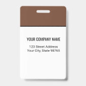 Aangepaste bedrijfs Logo Basic Employee Name Photo Badge (Back)