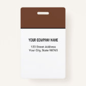 Aangepaste bedrijfs Logo Basic Employee Name Photo Badge (Achterkant)