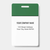 Aangepaste bedrijfs Logo Basic Employee Name Photo Badge (Achterkant)