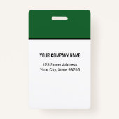 Aangepaste bedrijfs Logo Basic Employee Name Photo Badge (Achterkant)