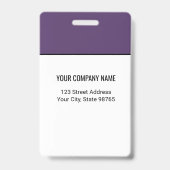 Aangepaste bedrijfs Logo Basic Employee Name Photo Badge (Back)