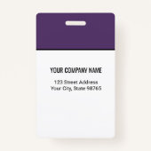 Aangepaste bedrijfs Logo Basic Employee Name Photo Badge (Achterkant)