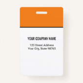 Aangepaste bedrijfs Logo Basic Employee Name Photo Badge (Achterkant)