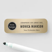 Aangepaste bedrijfs-Logo Basic Personeel Naam Naamplaatje (In situ)