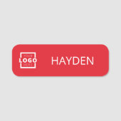 Aangepaste bedrijfs-Logo Basic Personeel Naam Naamplaatje (Voorkant)