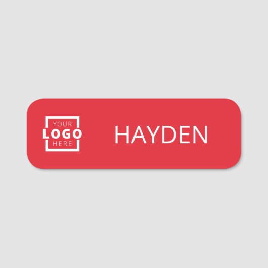 Aangepaste bedrijfs-Logo Basic Personeel Naam Naamplaatje (Voorkant)