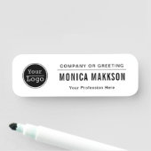 Aangepaste bedrijfs-Logo Basic Personeel Naam Naamplaatje (In situ)