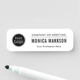 Aangepaste bedrijfs-Logo Basic Personeel Naam Naamplaatje