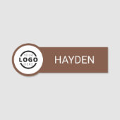 Aangepaste bedrijfs-Logo Basic Personeel Naam Naamplaatje (Voorkant)