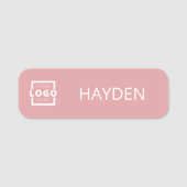 Aangepaste bedrijfs-Logo Basic Personeel Naam Naamplaatje (Voorkant)