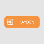 Aangepaste bedrijfs-Logo Basic Personeel Naam Naamplaatje (Voorkant)