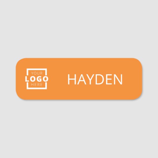 Aangepaste bedrijfs-Logo Basic Personeel Naam Naamplaatje (Voorkant)