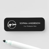 Aangepaste bedrijfs-Logo Basic Personeel Naam Naamplaatje (In situ)