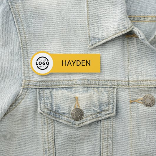 Aangepaste bedrijfs-Logo Basic Personeel Naam Naamplaatje (In situ)