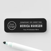 Aangepaste bedrijfs-Logo Basic Personeel Naam Naamplaatje (In situ)