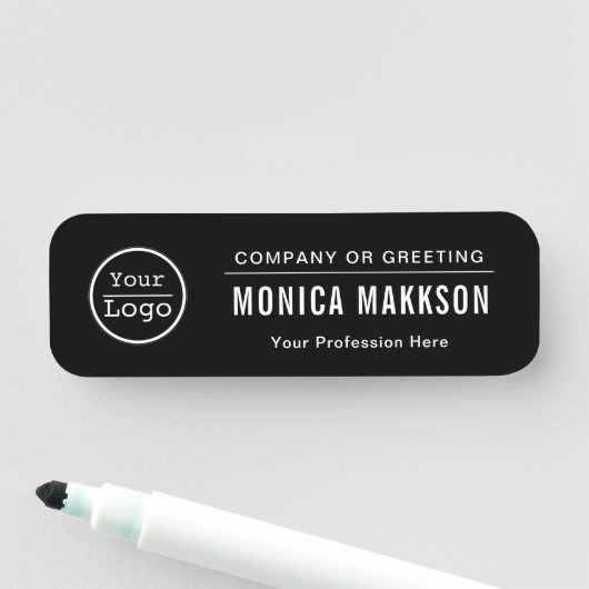 Aangepaste bedrijfs-Logo Basic Personeel Naam Naamplaatje (In situ)