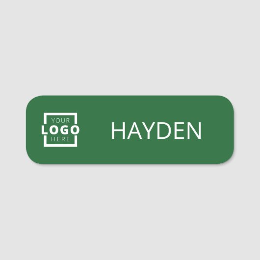 Aangepaste bedrijfs-Logo Basic Personeel Naam Naamplaatje (Voorkant)