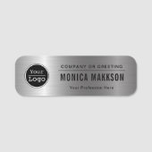 Aangepaste bedrijfs-Logo Basic Personeel Naam Naamplaatje (Voorkant)